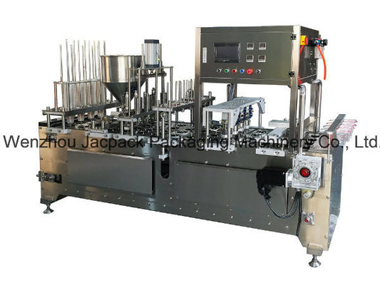 kopen PLC-gecontroleerde roterende yoghurtbeker vulmachine 4000pcs/h Capaciteit 0-85°C Temperatuur online manufacture