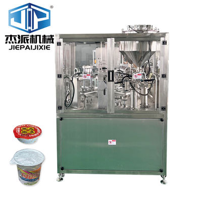 kopen Automatische PLC HMI-controle Yoghurt water sap saus honing room vul- en afdichtmachine online manufacture