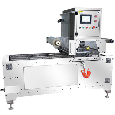 0.04mm MAP Tray Sealer Machine 220V / 50HZ Stroomvoorziening 0,4-0,6Mpa Luchtdruk