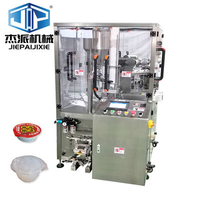 Precision Rotary Cup Filling Sealing Machine voor dichtheid / viskeuze vloeistoffen