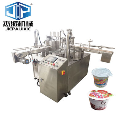 Rotaire roestvrij staal katoenen snoep snack cup sealer machine 25-30 kopjes/min snelheid
