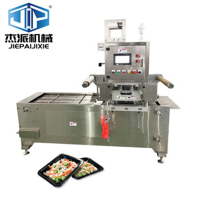 Automatische tray skin verpakkingsdichtmachine voor gebakken noedels verpakking verpakkingsvorm tray/bowl/container toegepast bereik 2100×900×1700mm