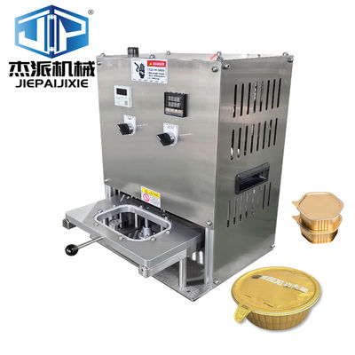 Semi-Auto Desktop Aluminium Foil Tray Sealing Machine Voor Alu Film Heat Sealing